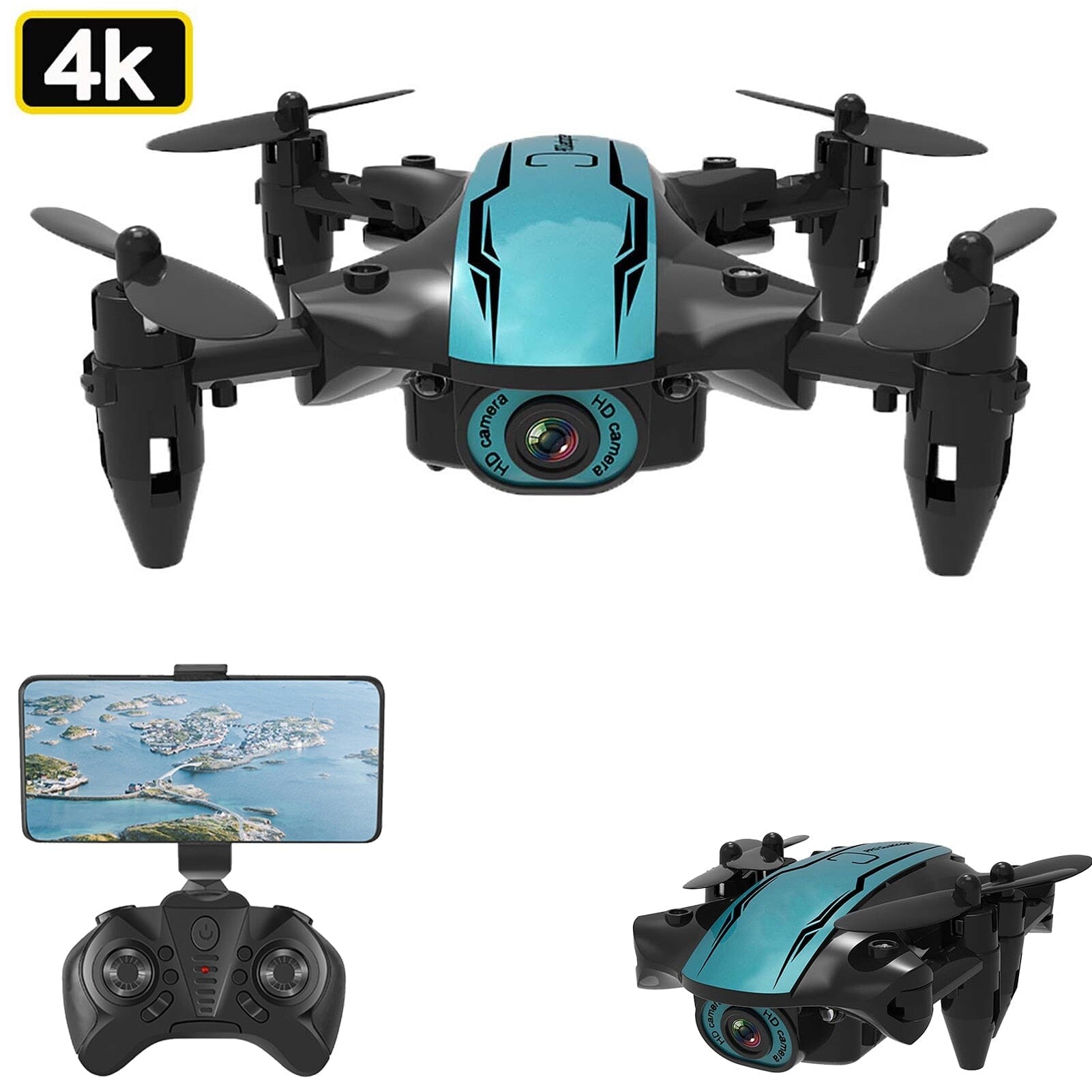 Drone Com Câmera 4K FullHD Wifi Dobrável / Authentic