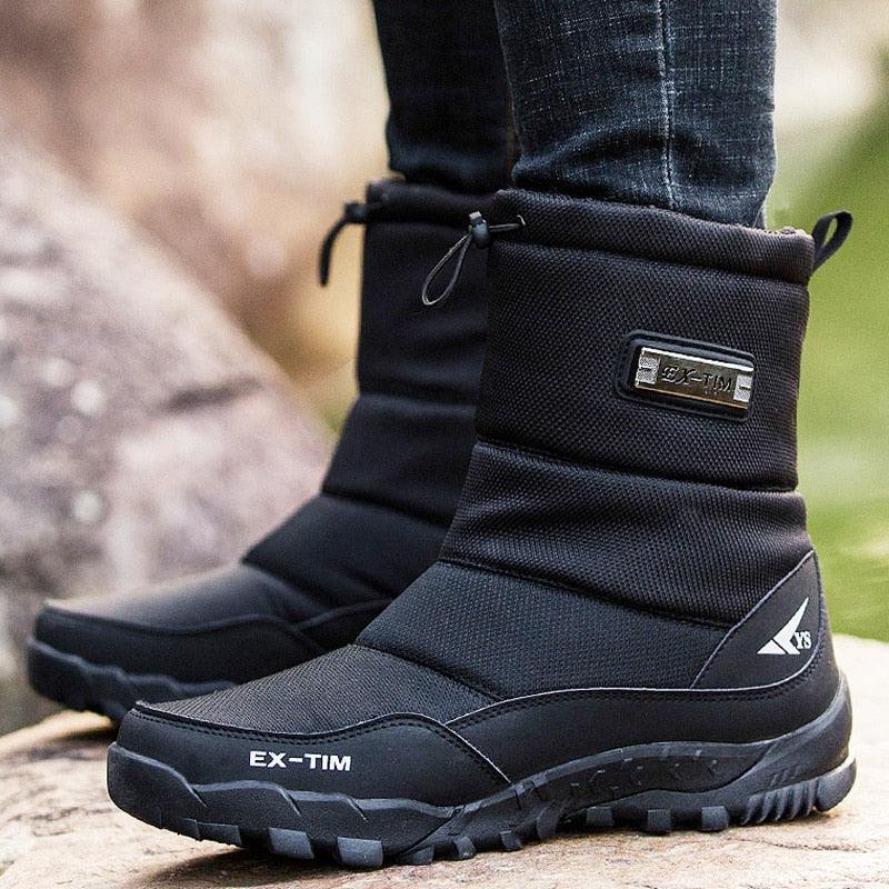 Bota de Inverno Masculina Forrada em Lã