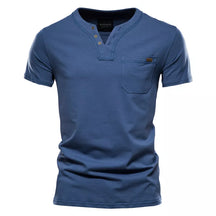 Camisa Masculina de Algodão Gola V