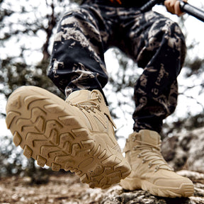 Bota de Couro Masculina  Militar Confortável