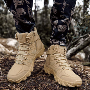 Bota de Couro Masculina  Militar Confortável