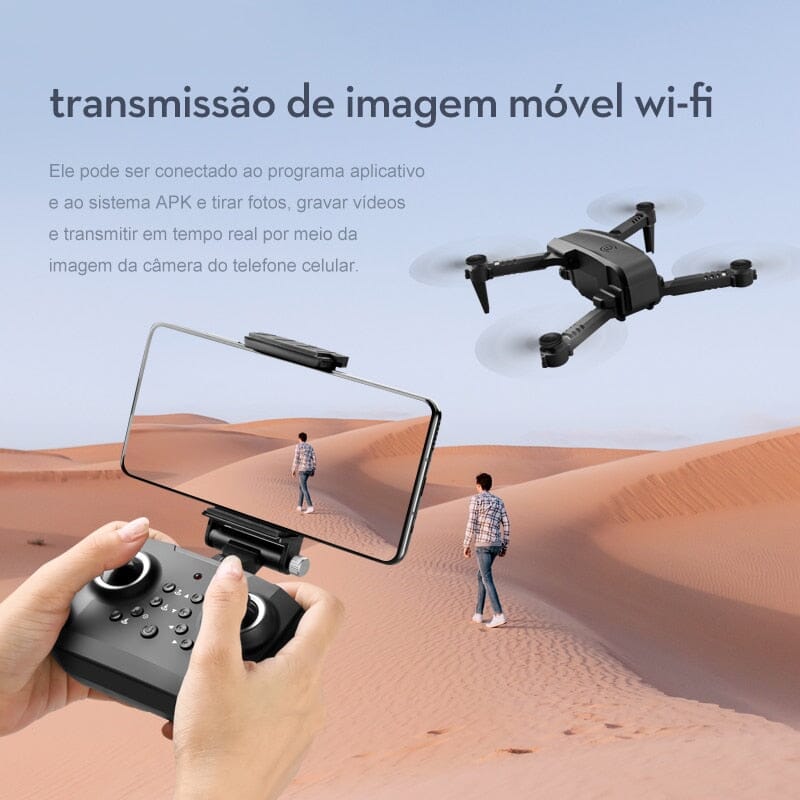 Drone Câmera HD Wifi e GPS com Suporte Celular / HDPROX5